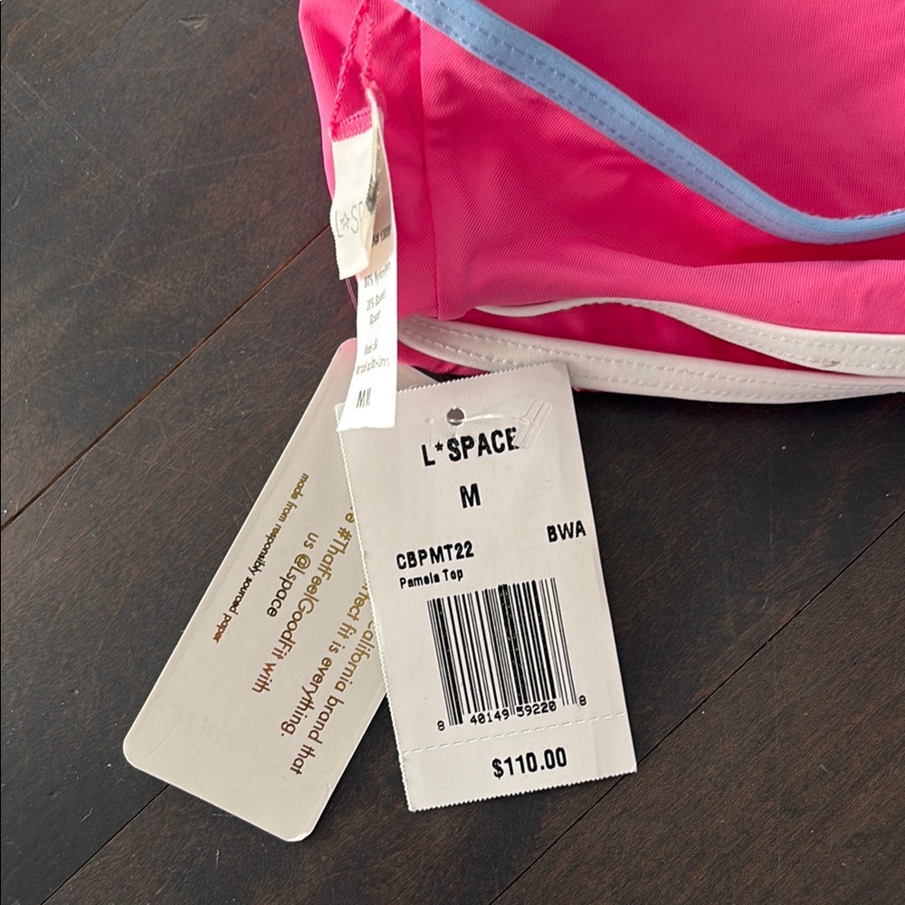 L*Space Pink and Blue Bikini Top - Picture 4 of 4